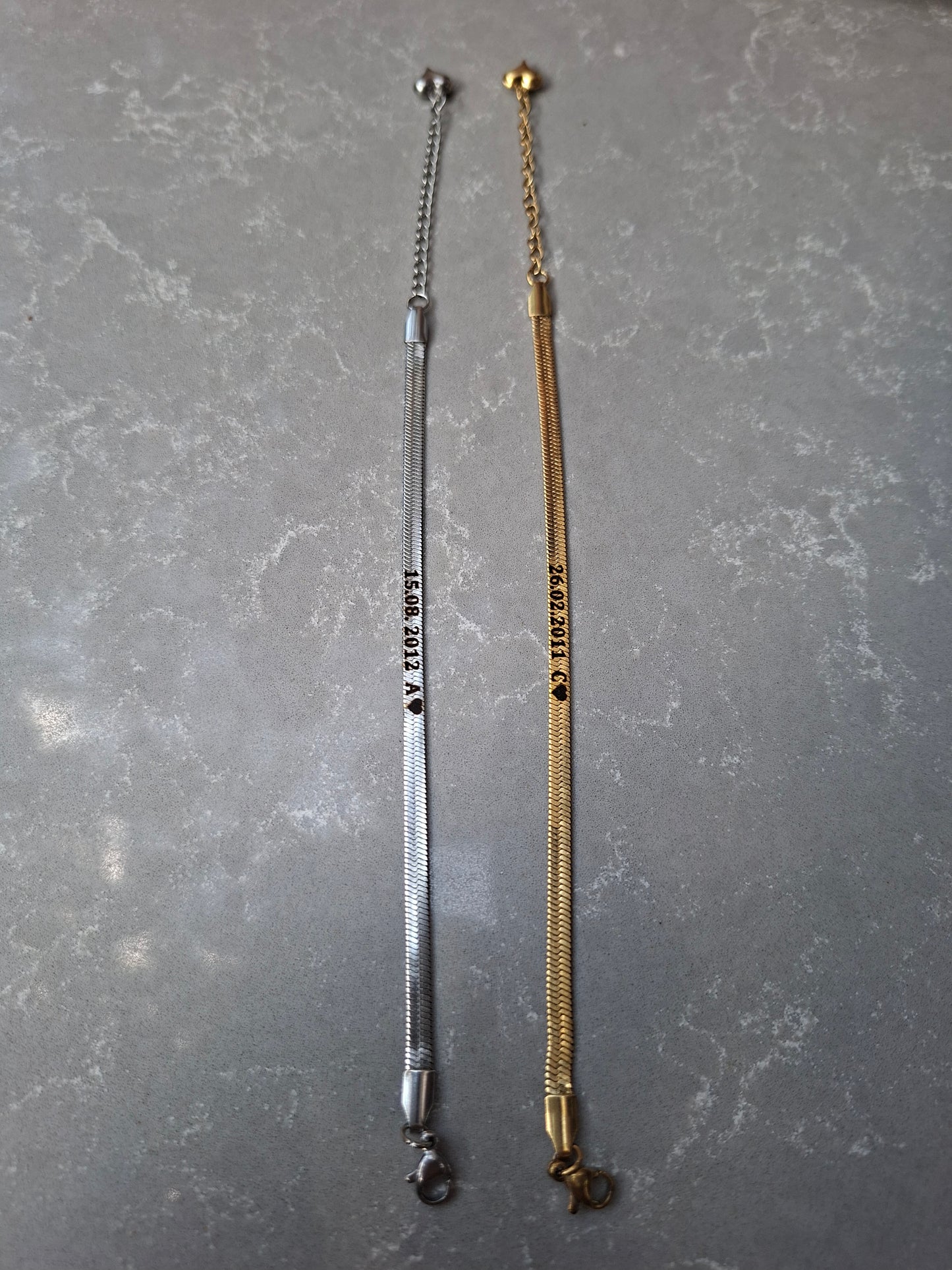 İtalyan Yassı Çift Bilekliği (2li Set)