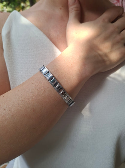 Çelik İtalyan Charm Bileklik