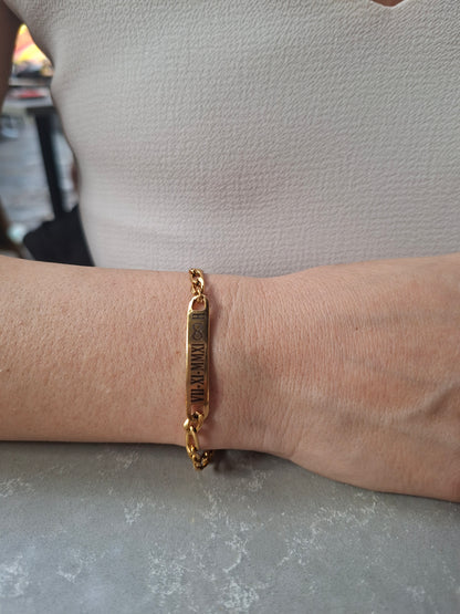 Çelik Plakalı Figora Bileklik