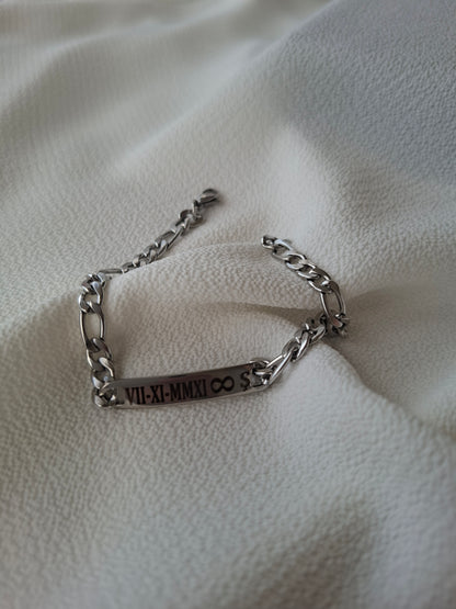 Çelik Plakalı Figora Bileklik